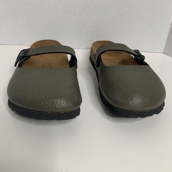 Birkenstock Birkis Maria Olive Green Mary Jane Clogs size 38 - Picture 2 of 8